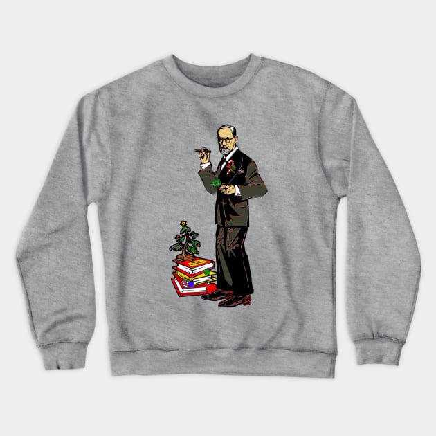 Christmas Freud Crewneck Sweatshirt by StudioPM71